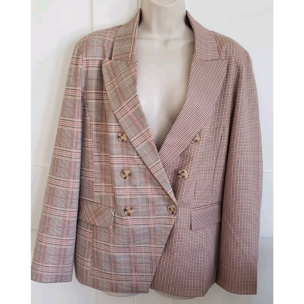 NWT LIVERPOOL LOS ANGELES HALF & HALF DOUBLE BREASTED BLAZER XLARGE - Picture 4 of 10